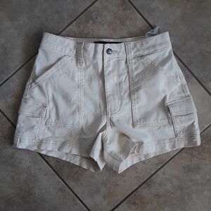 Hollister Cream Cargo Pocket Shorts